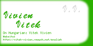 vivien vitek business card